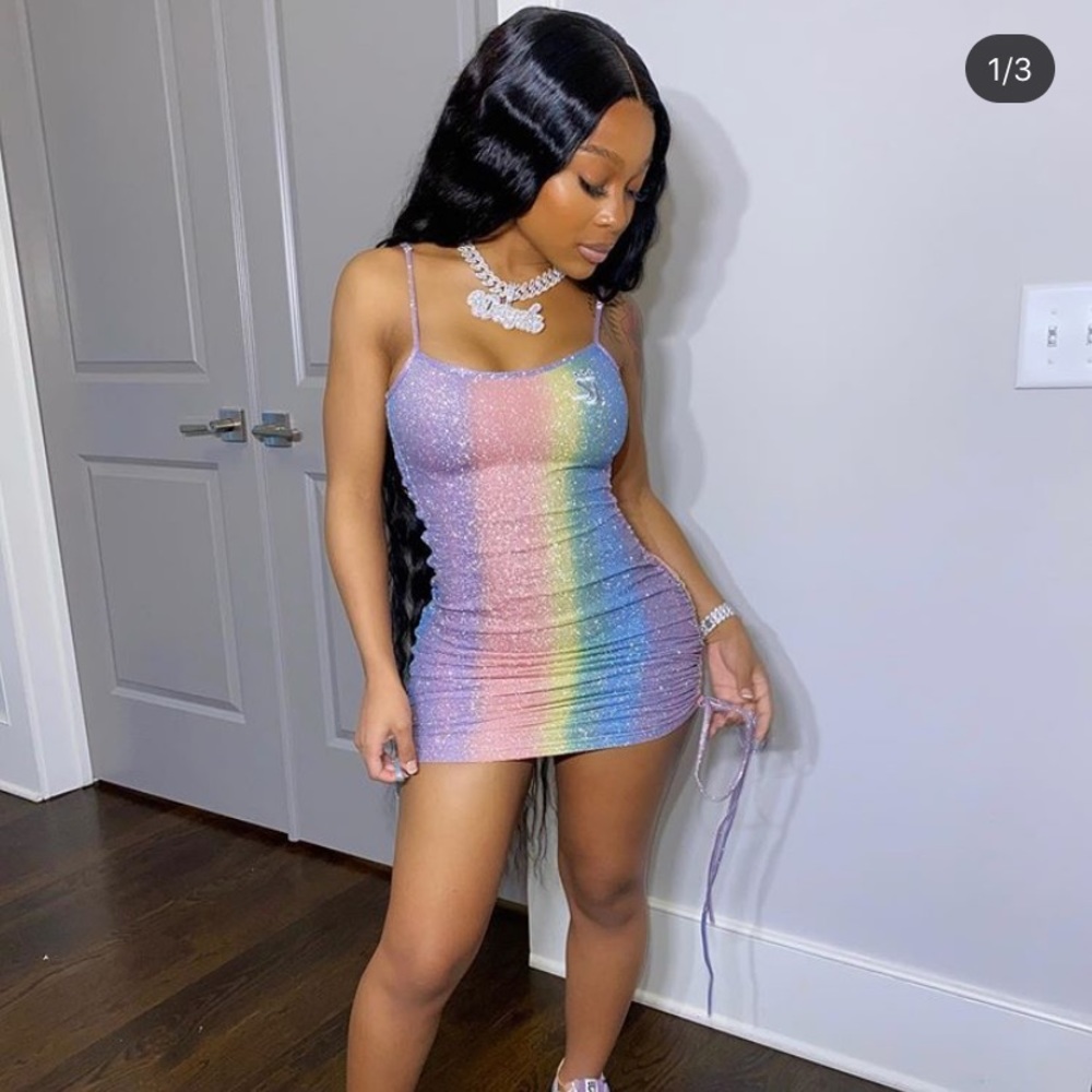 Shame Justin Rainbow Diamond Dress
